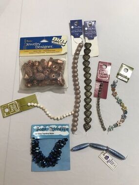 Great Bead Strand Lot for Jewelry Making Crafting Supplies 8 pieces